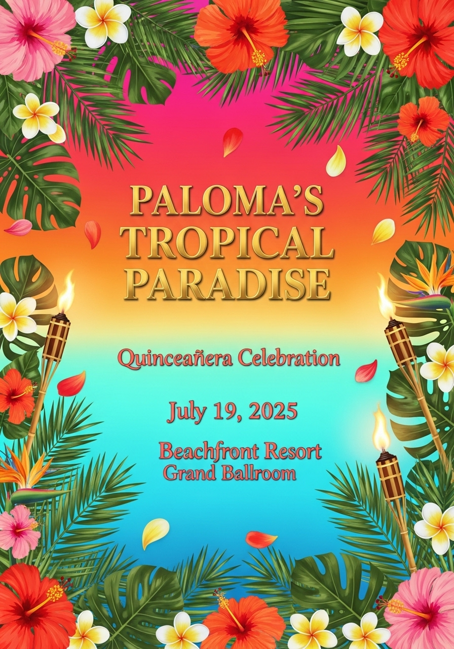Paloma's Tropical Paradise Quinceañera