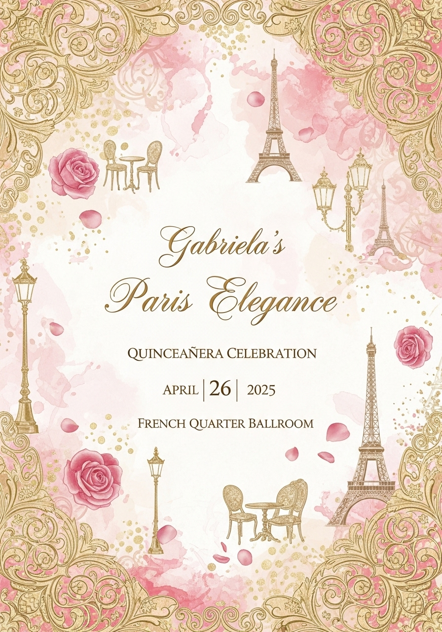 Gabriela's Paris Elegance Quinceañera