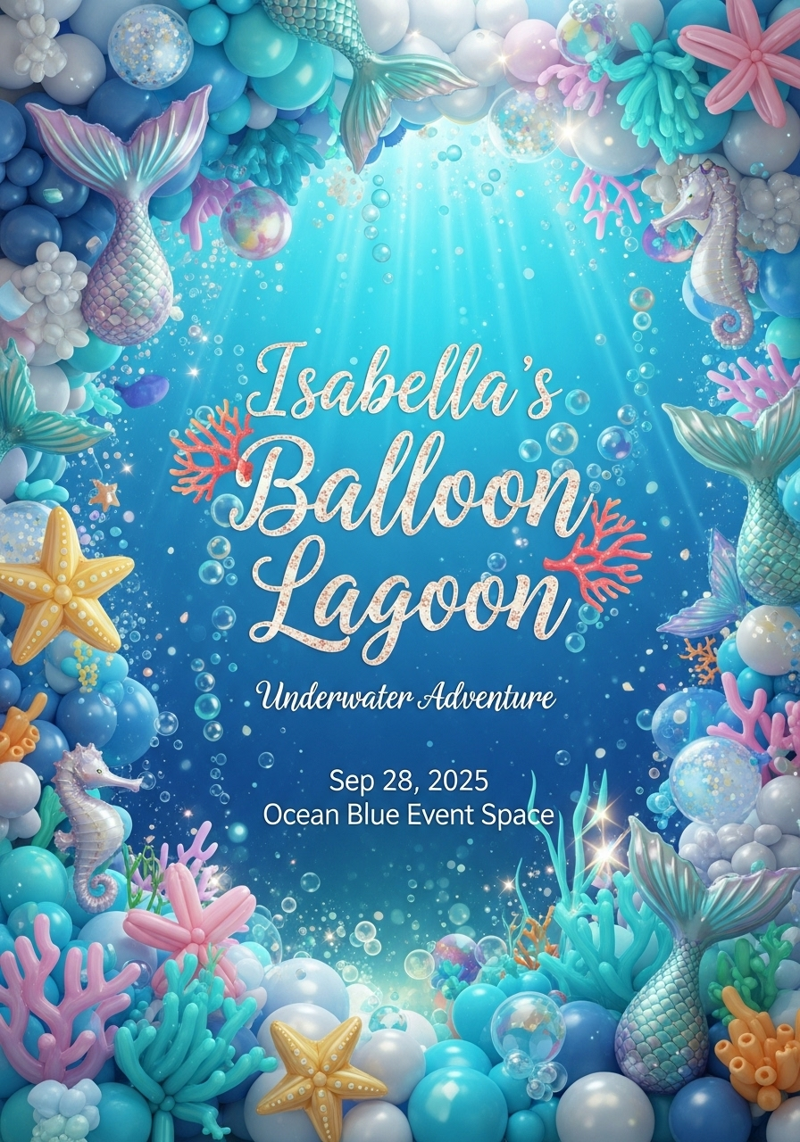 Isabella's Mermaid Balloon Lagoon