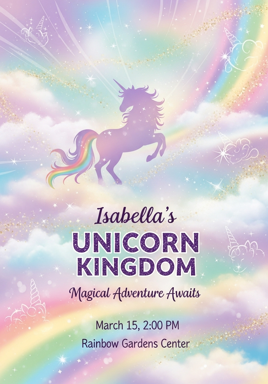 Isabella's Magical Unicorn Rainbow Adventure