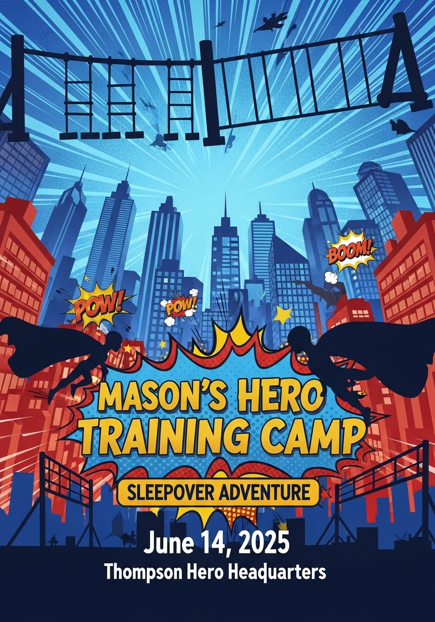 Mason's Superhero Training Camp Sleepover