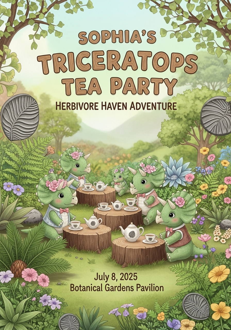 Sophia's Triceratops Tea Party