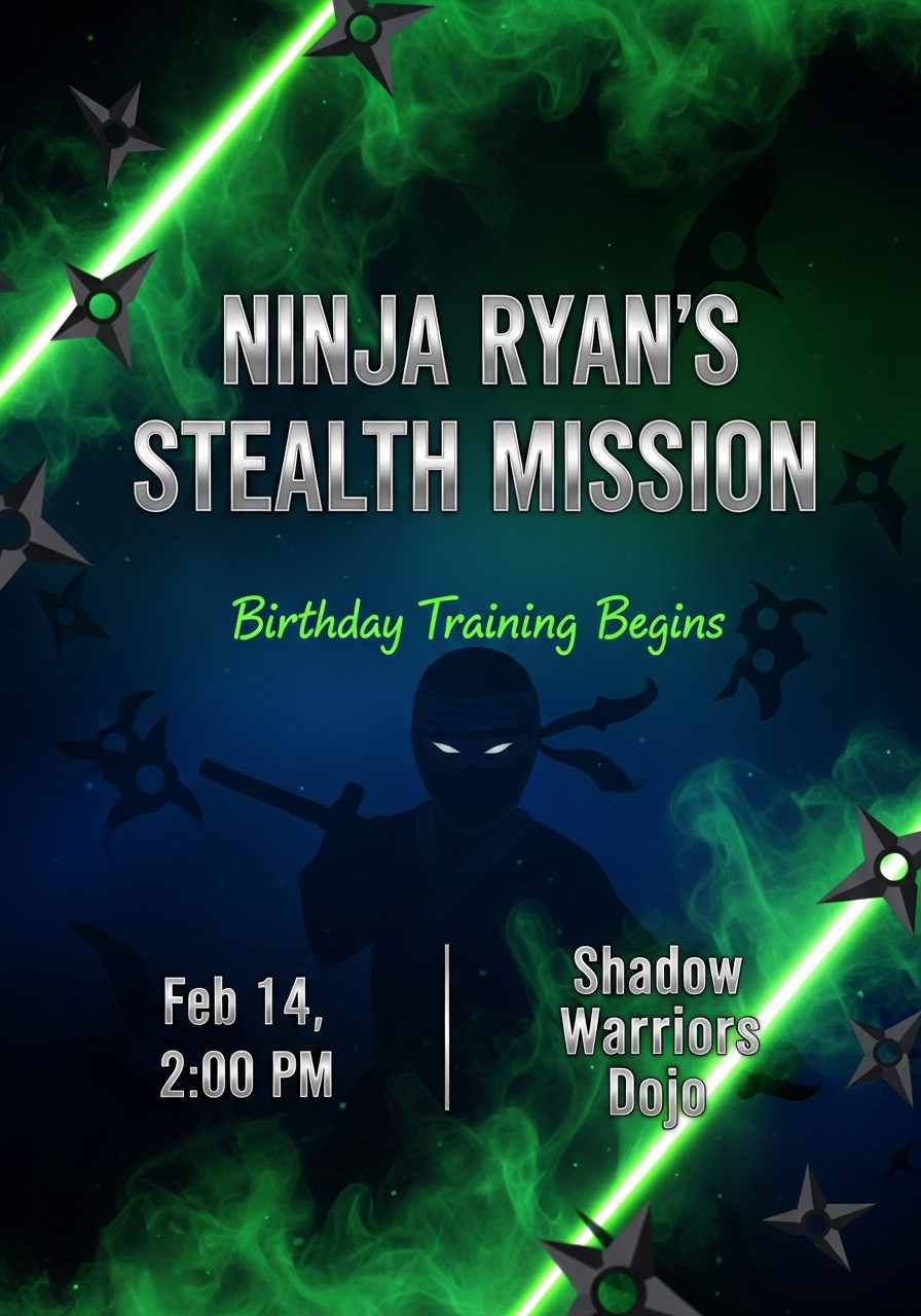 Ninja Ryan's Stealth Birthday Mission