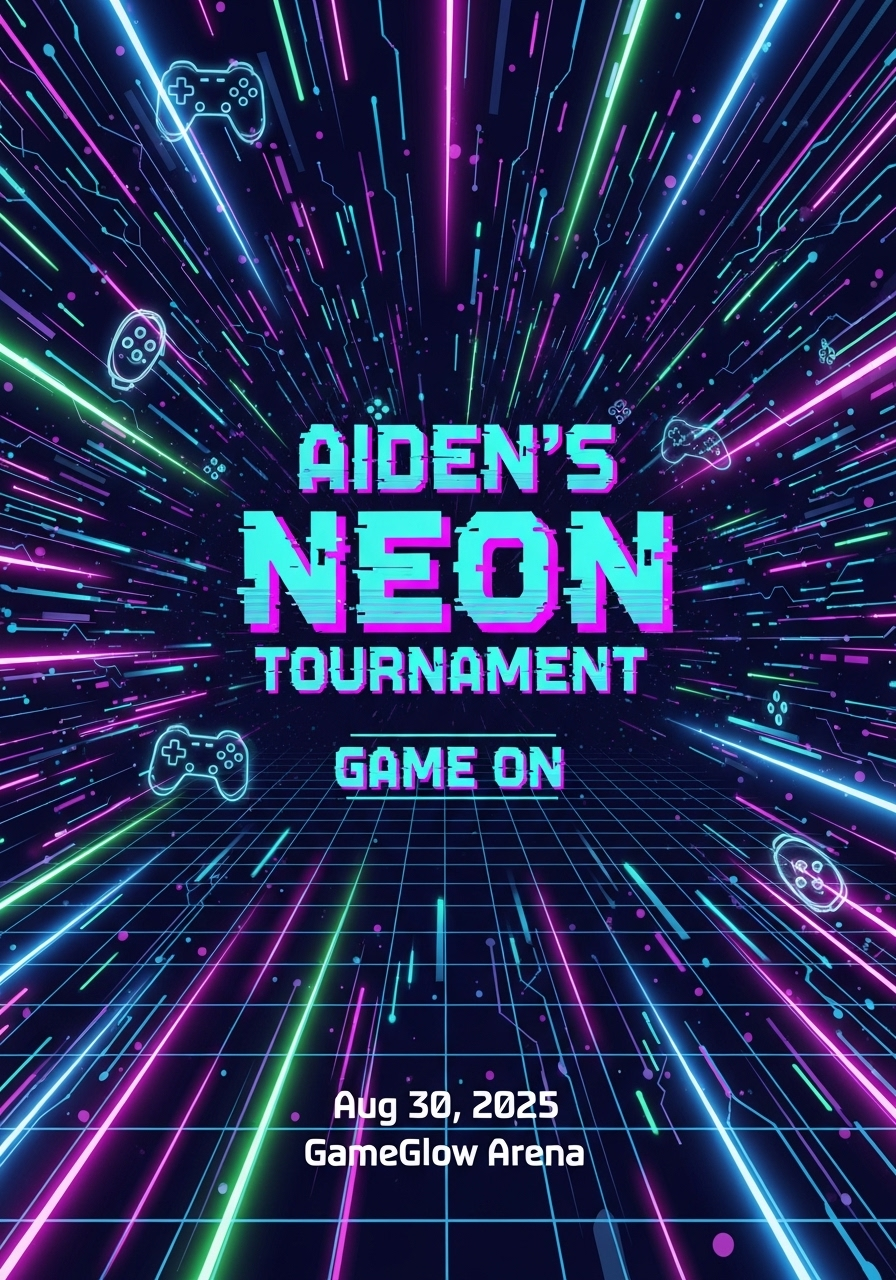Aiden's Neon Gaming Tournament