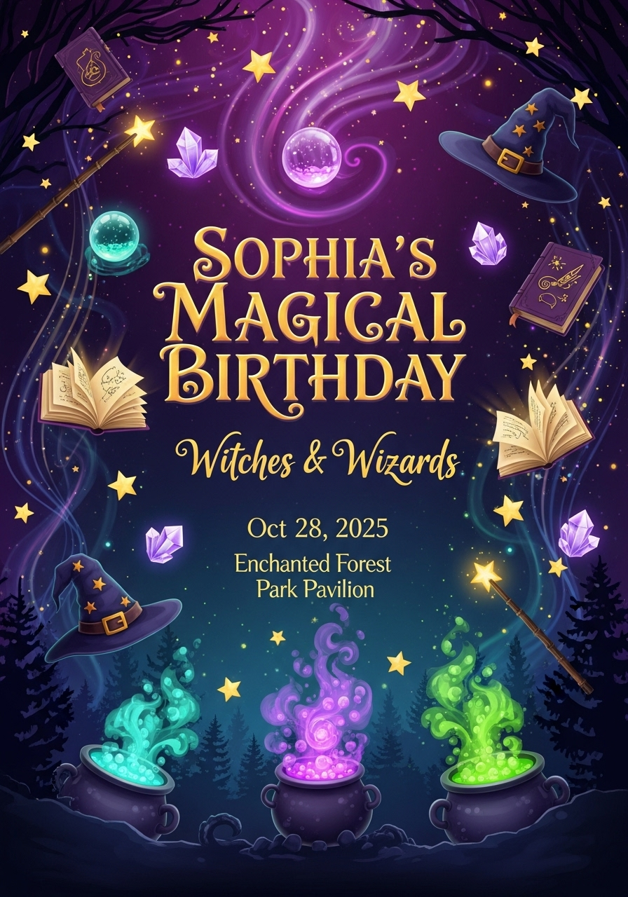 Sophia's Witches and Wizards Birthday Magic