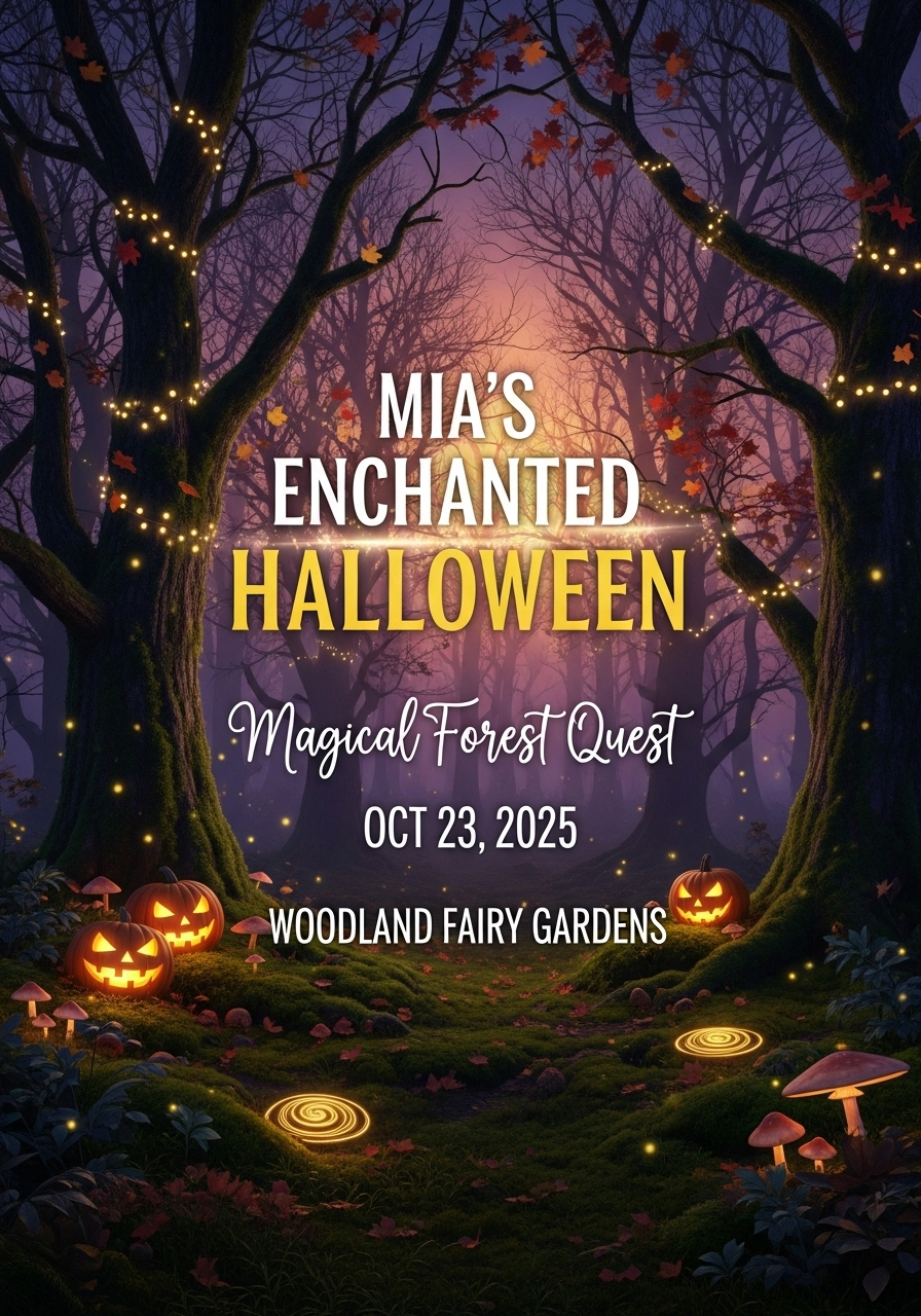 Mia's Enchanted Forest Halloween Birthday