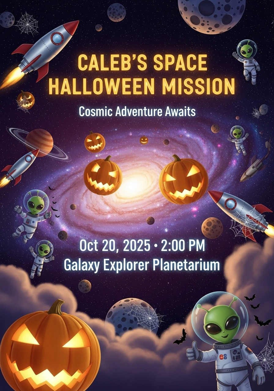 Caleb's Space Halloween Birthday Mission