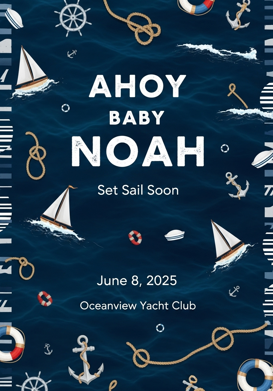 Ahoy Little Sailor Baby Shower