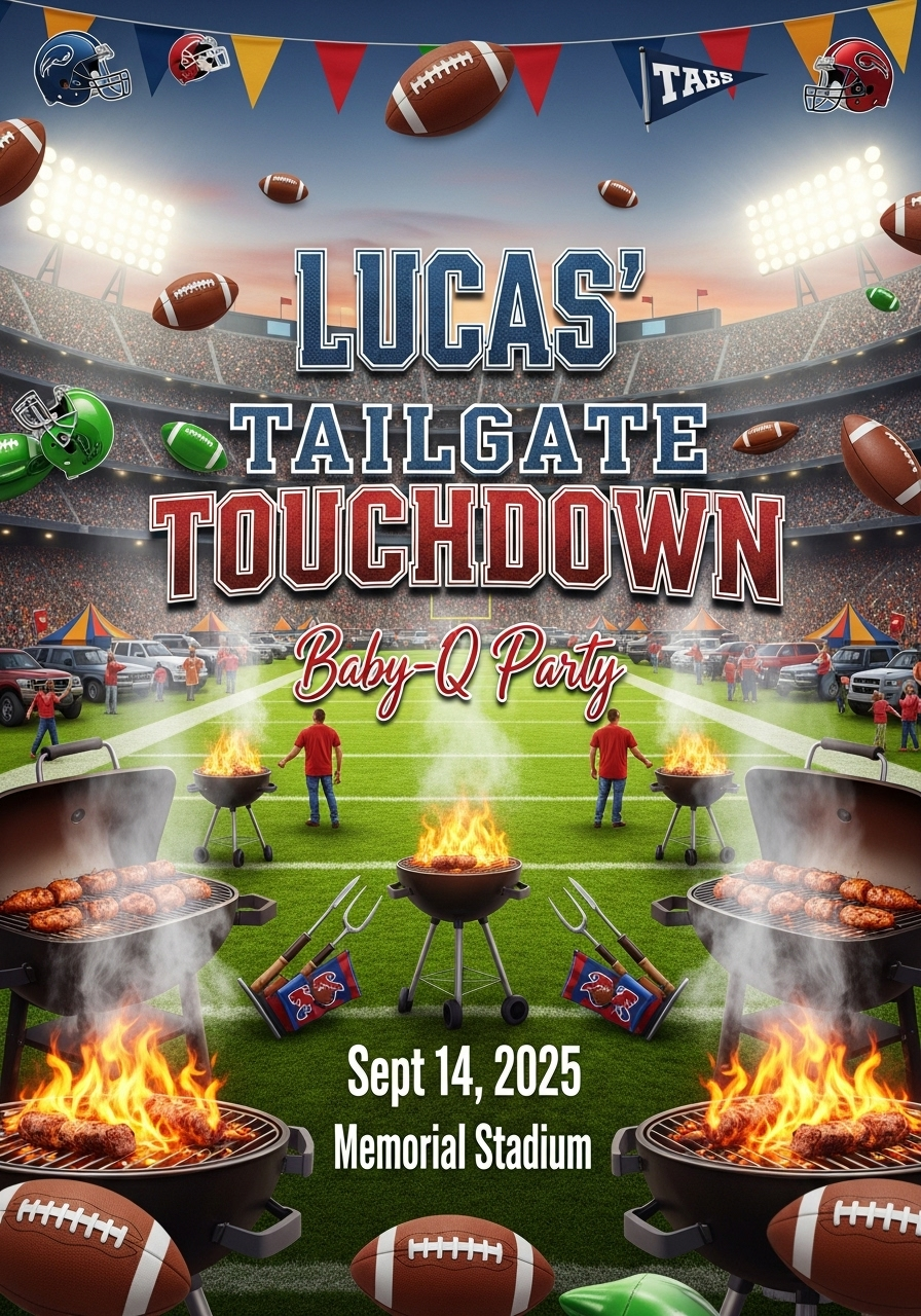 Lucas' Tailgate Baby-Q Touchdown