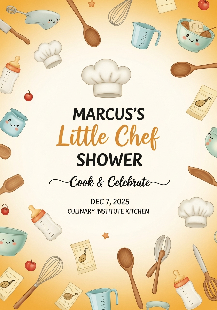Little Chef Cooking Class Shower
