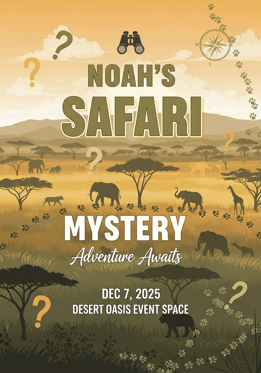 Safari Adventure Gender Reveal