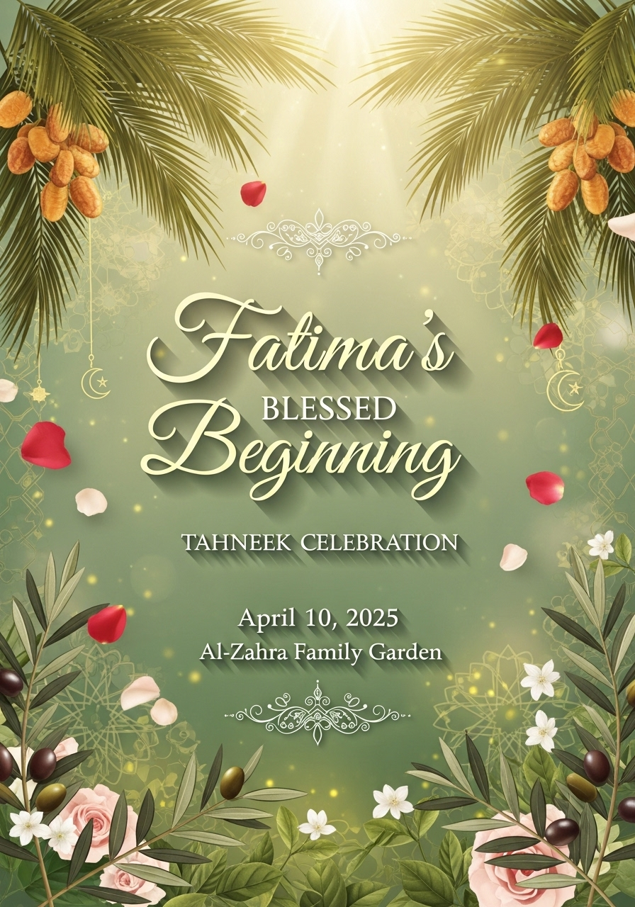 Blessed Beginnings: Fatima's Tahneek Celebration