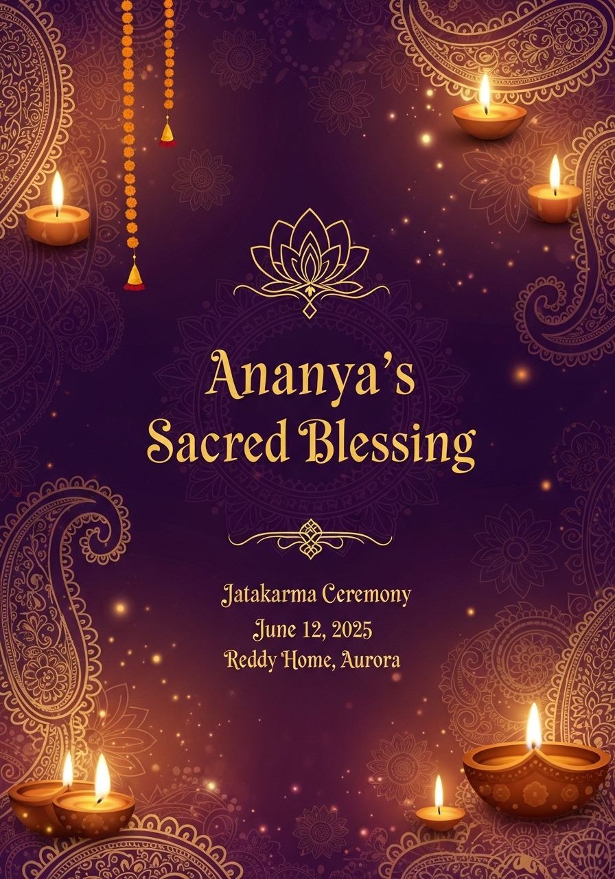 First Sacred Rites - Jatakarma Ceremony