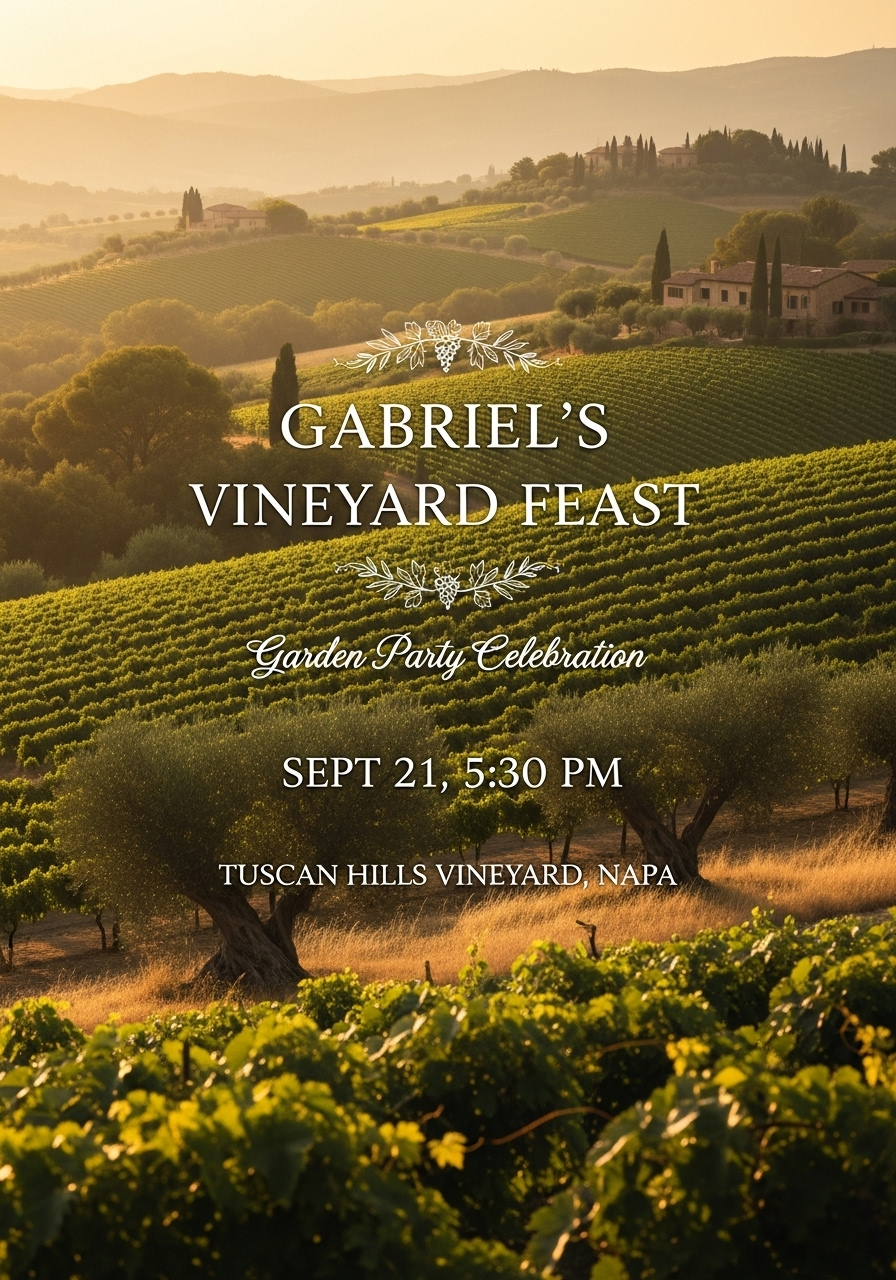 Mediterranean Vineyard Garden Feast