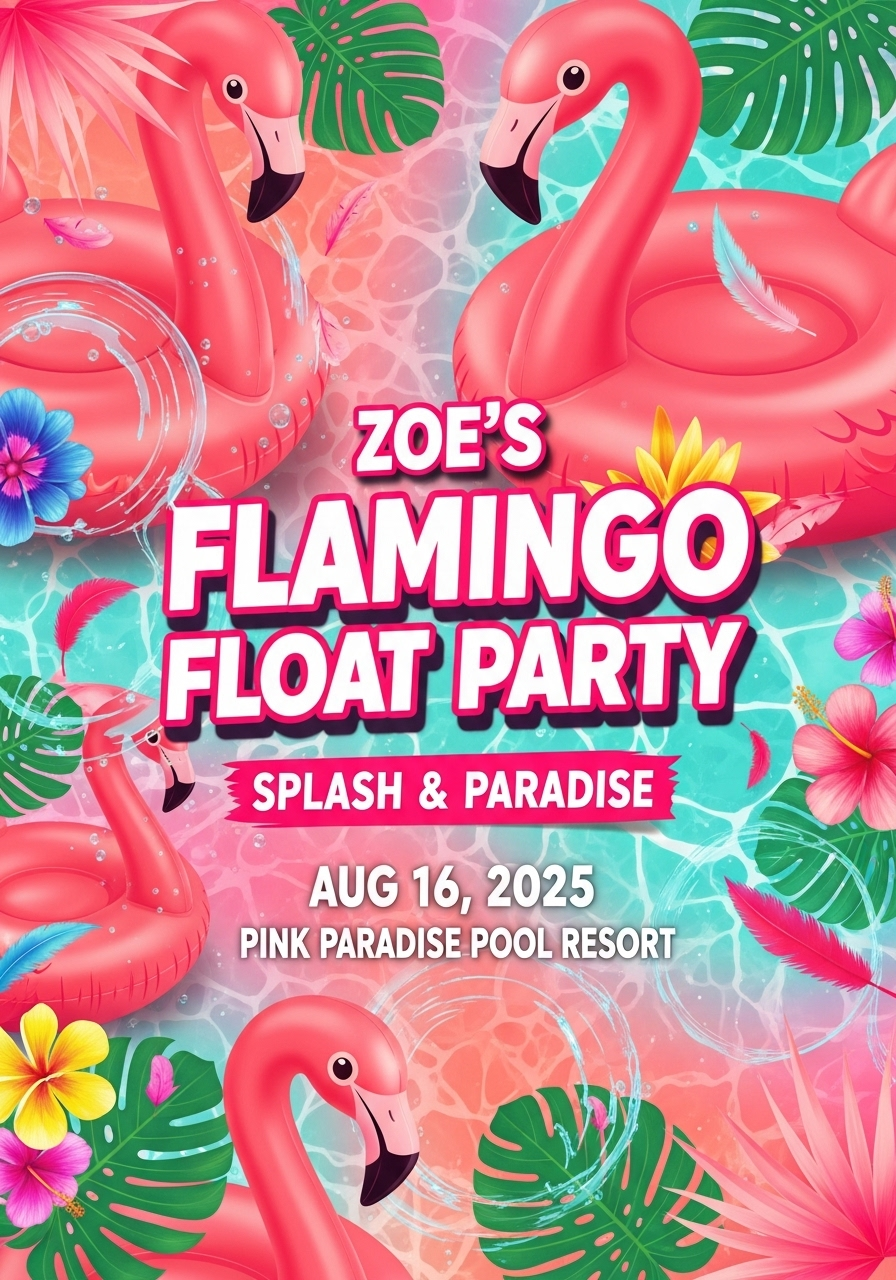 Flamingo Float Pool Party