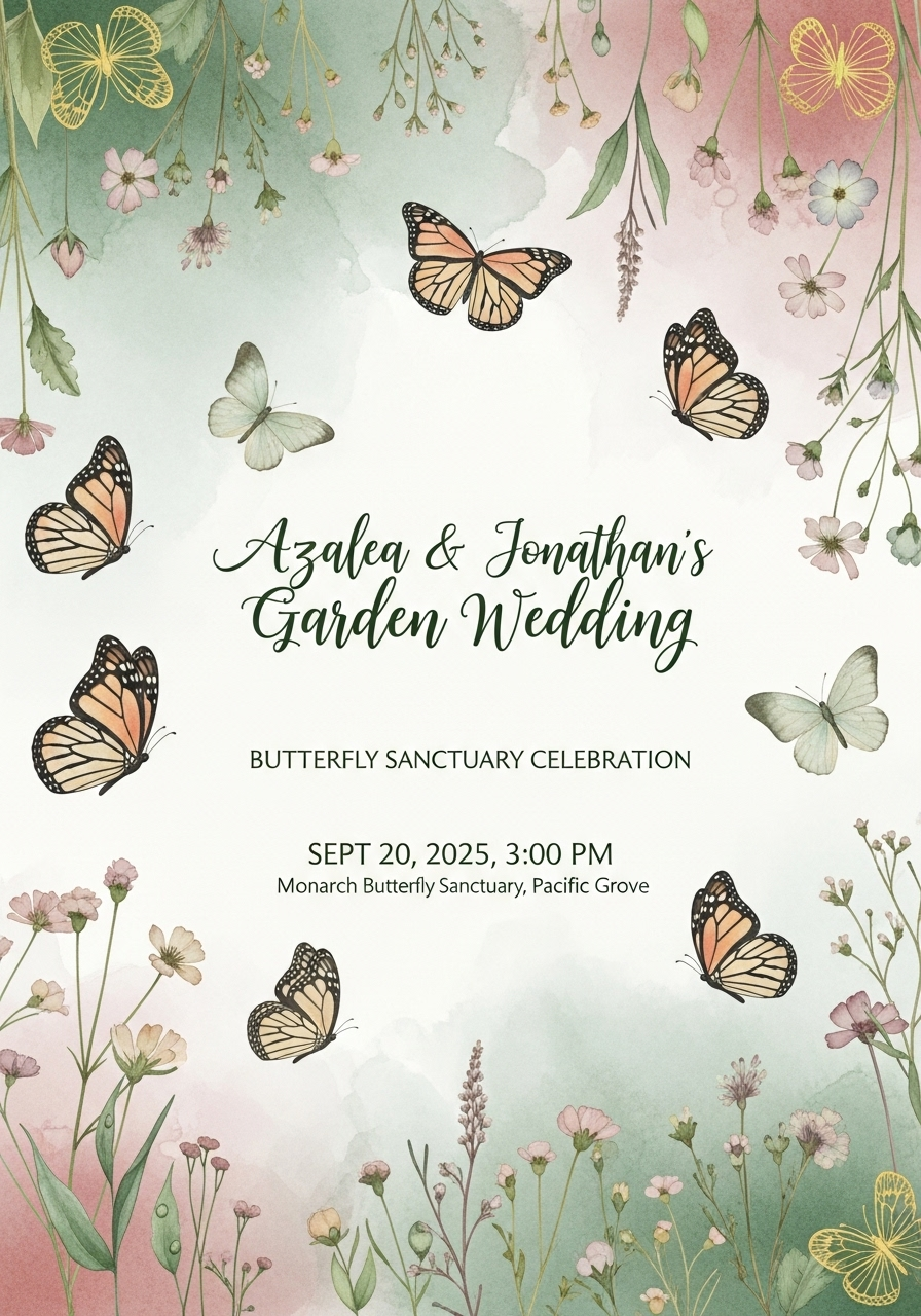 Butterfly Garden Wedding Celebration