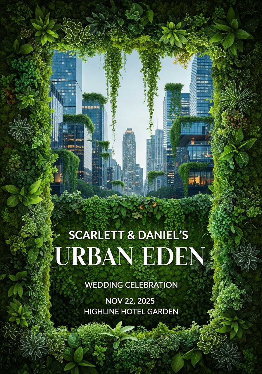 Living Wall Urban Green Wedding