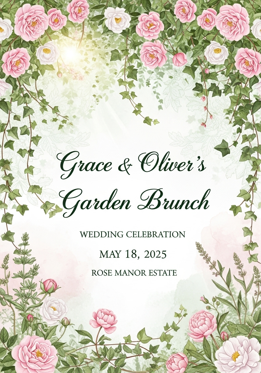 English Garden Wedding Brunch