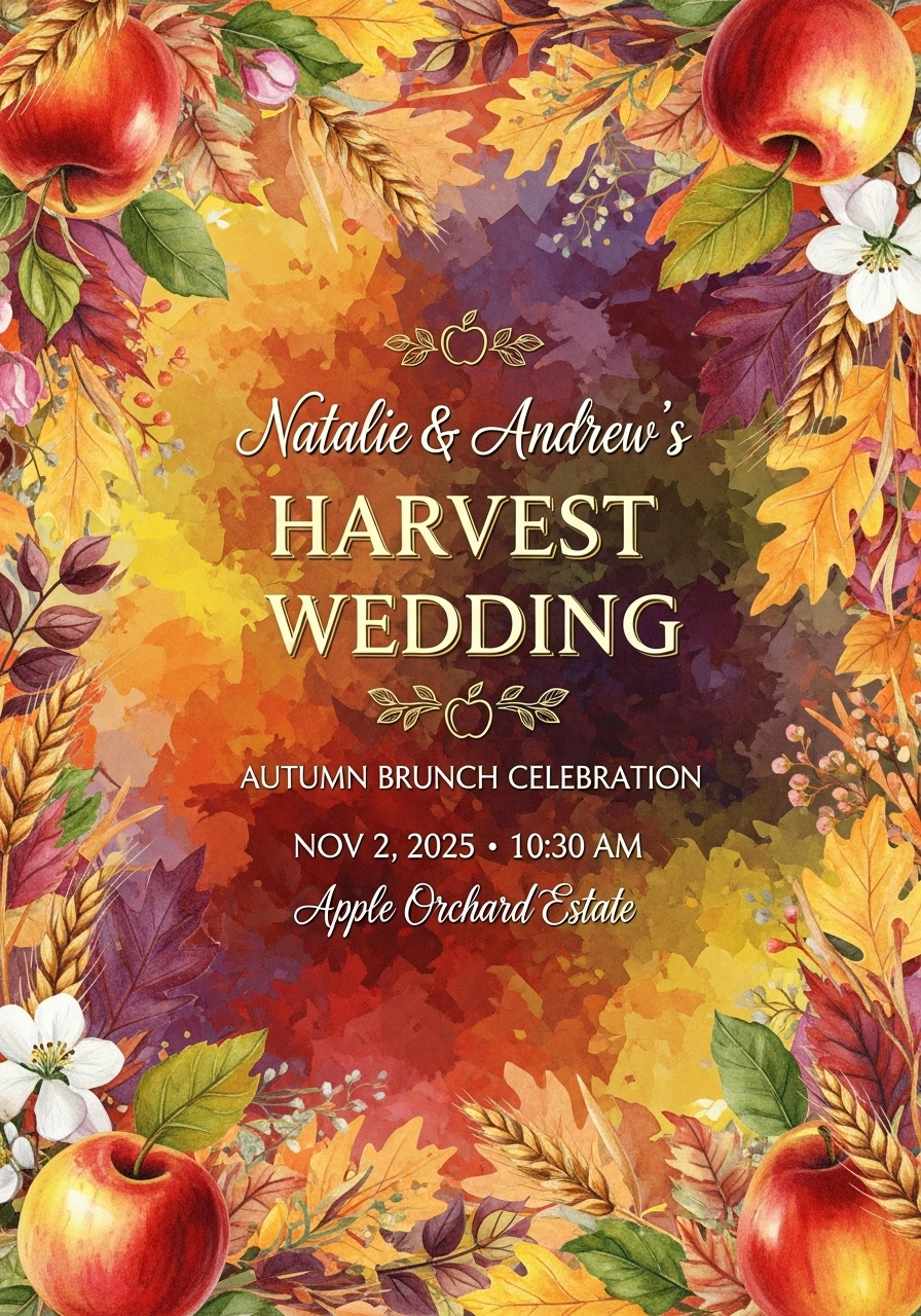 Autumn Harvest Wedding Brunch