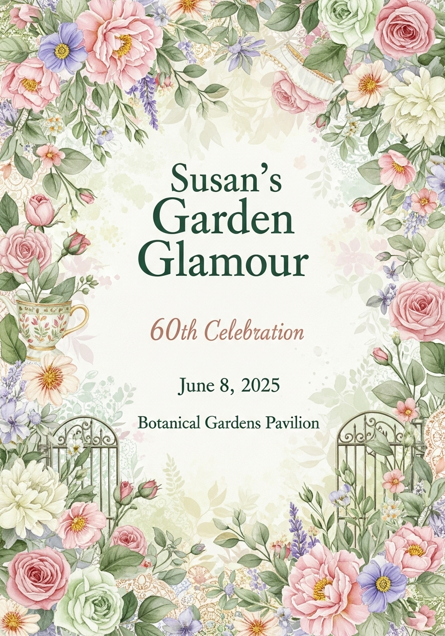 Garden Party Glamour: Susan's 60th Celebration