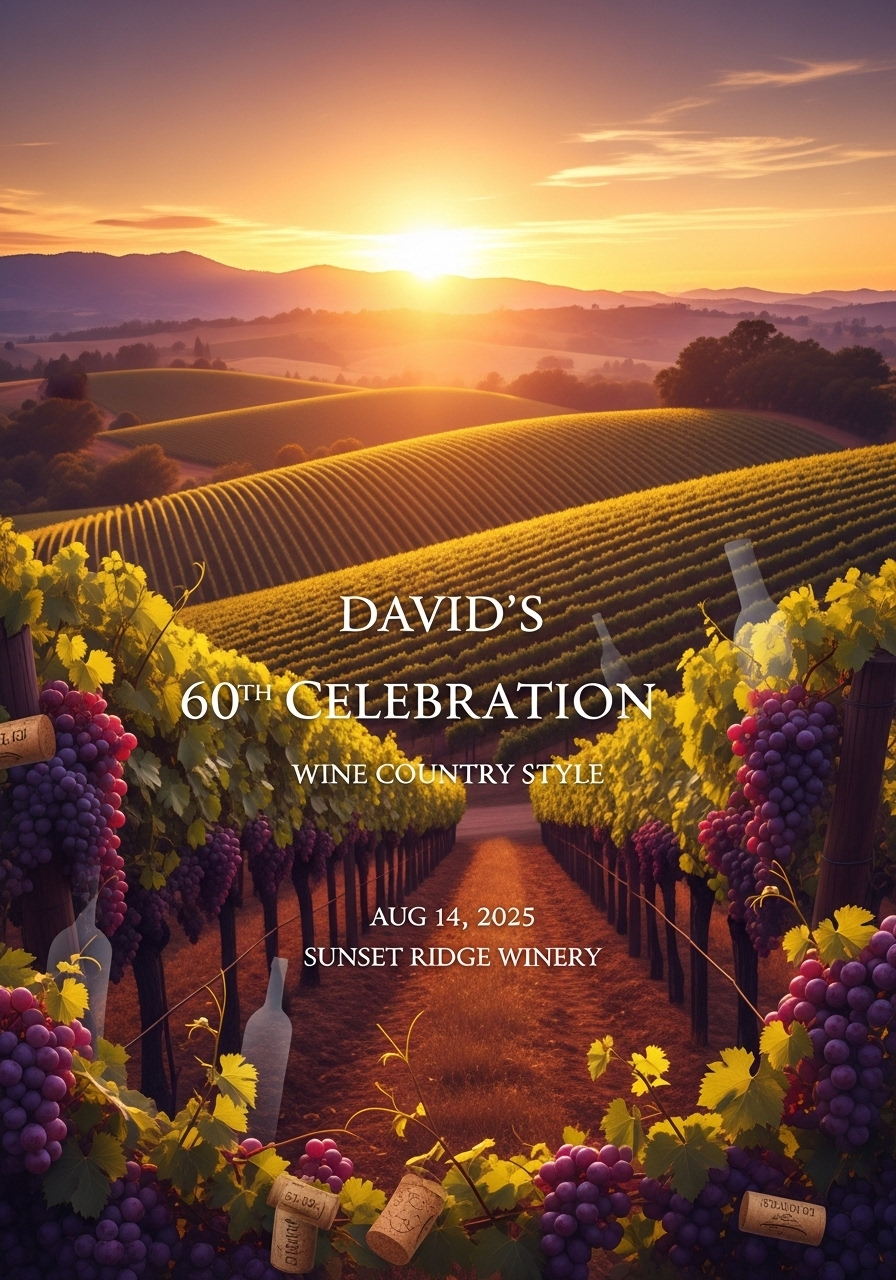 Cheers to 60 Years: David's Wine Country Celebration