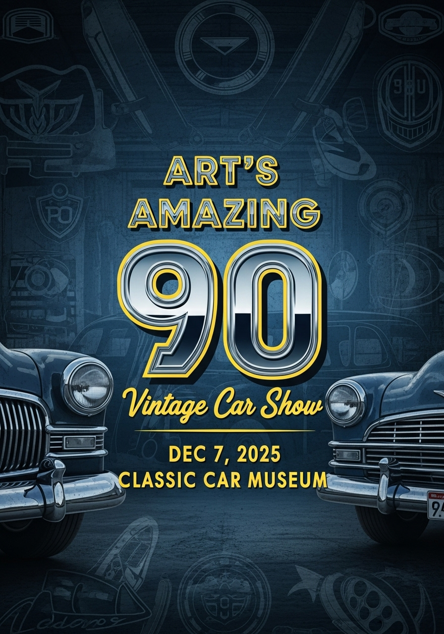 Art's Amazing 90: A Vintage Car Show