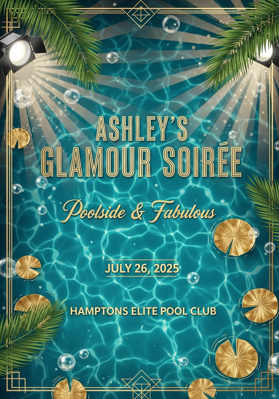 Poolside Glamour - Ashley's 27th Birthday Celebration