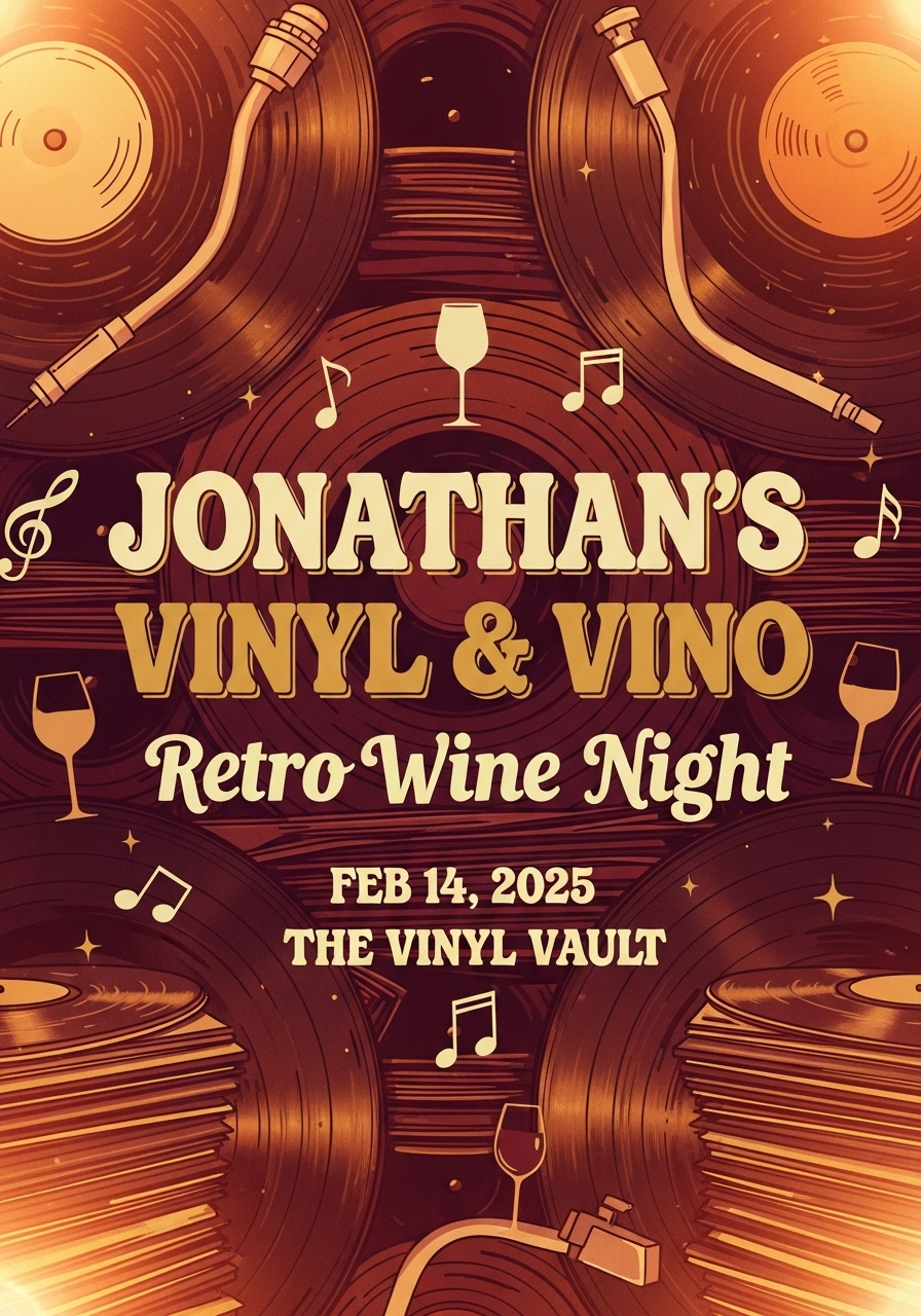 Vintage Vinyl & Vino: Jonathan's 36th Retro Night