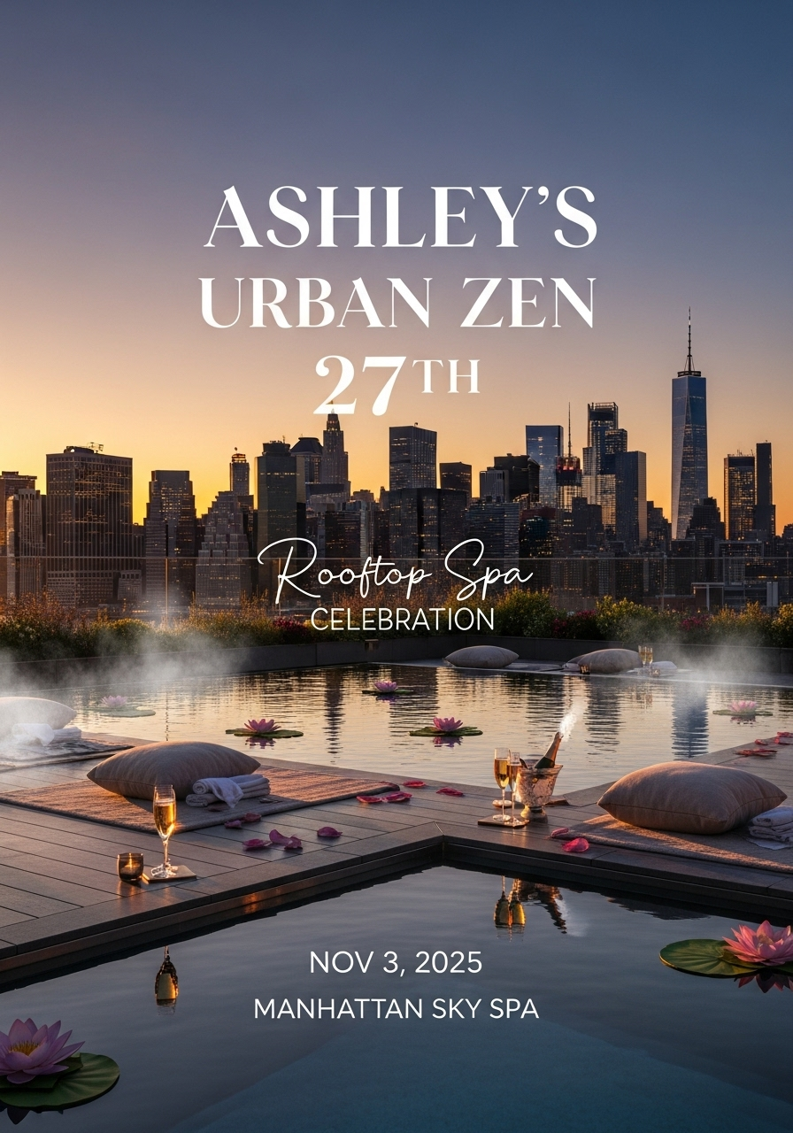 Urban Oasis: Ashley's 27th Birthday Rooftop Spa