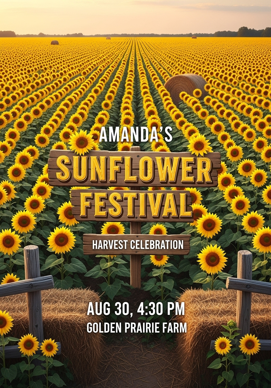 Sunflower Field Birthday Festival