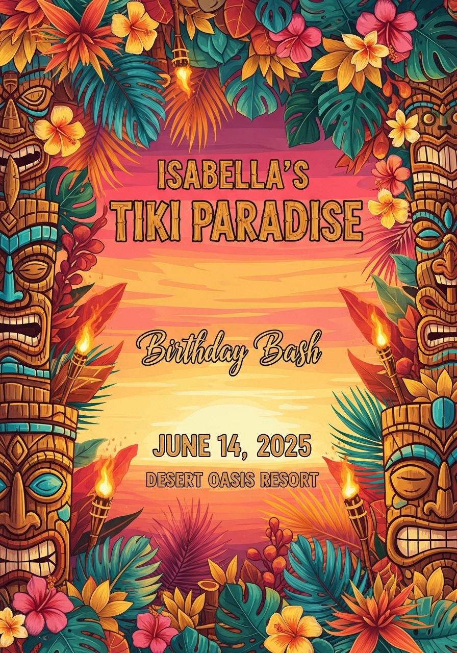 Tiki Paradise: Isabella's 28th Birthday Bash
