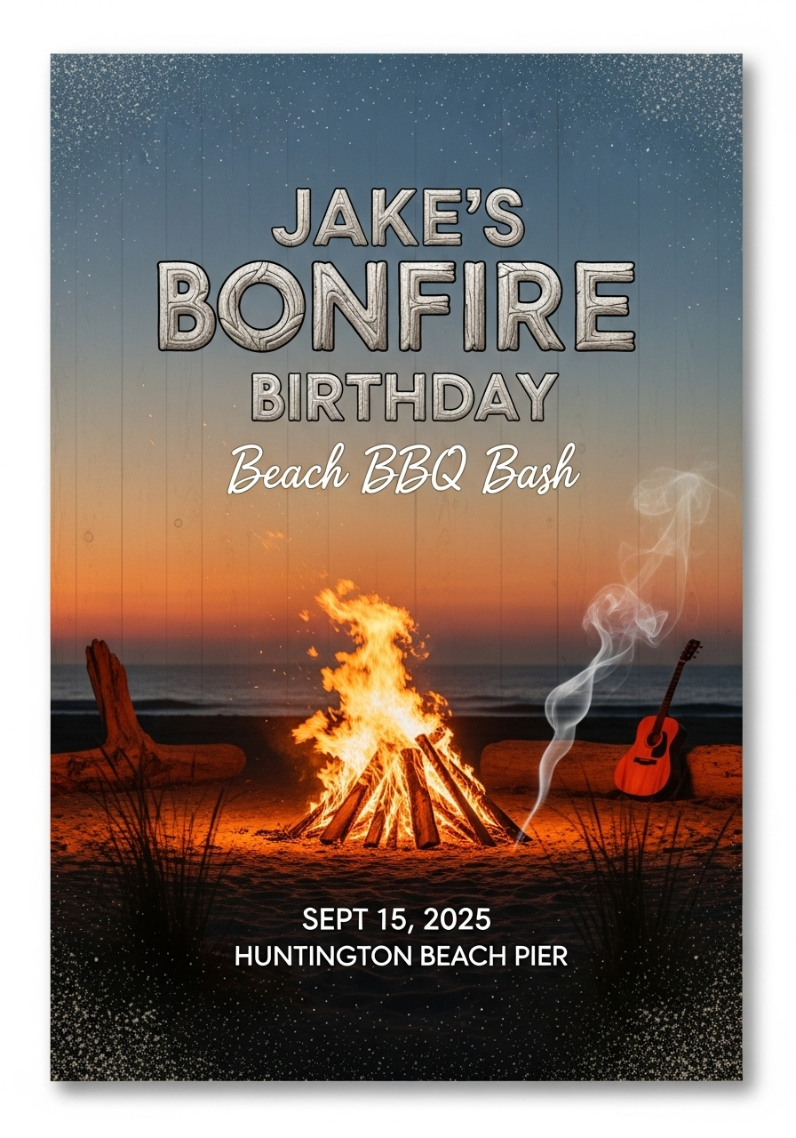 Beach Bonfire & BBQ Birthday