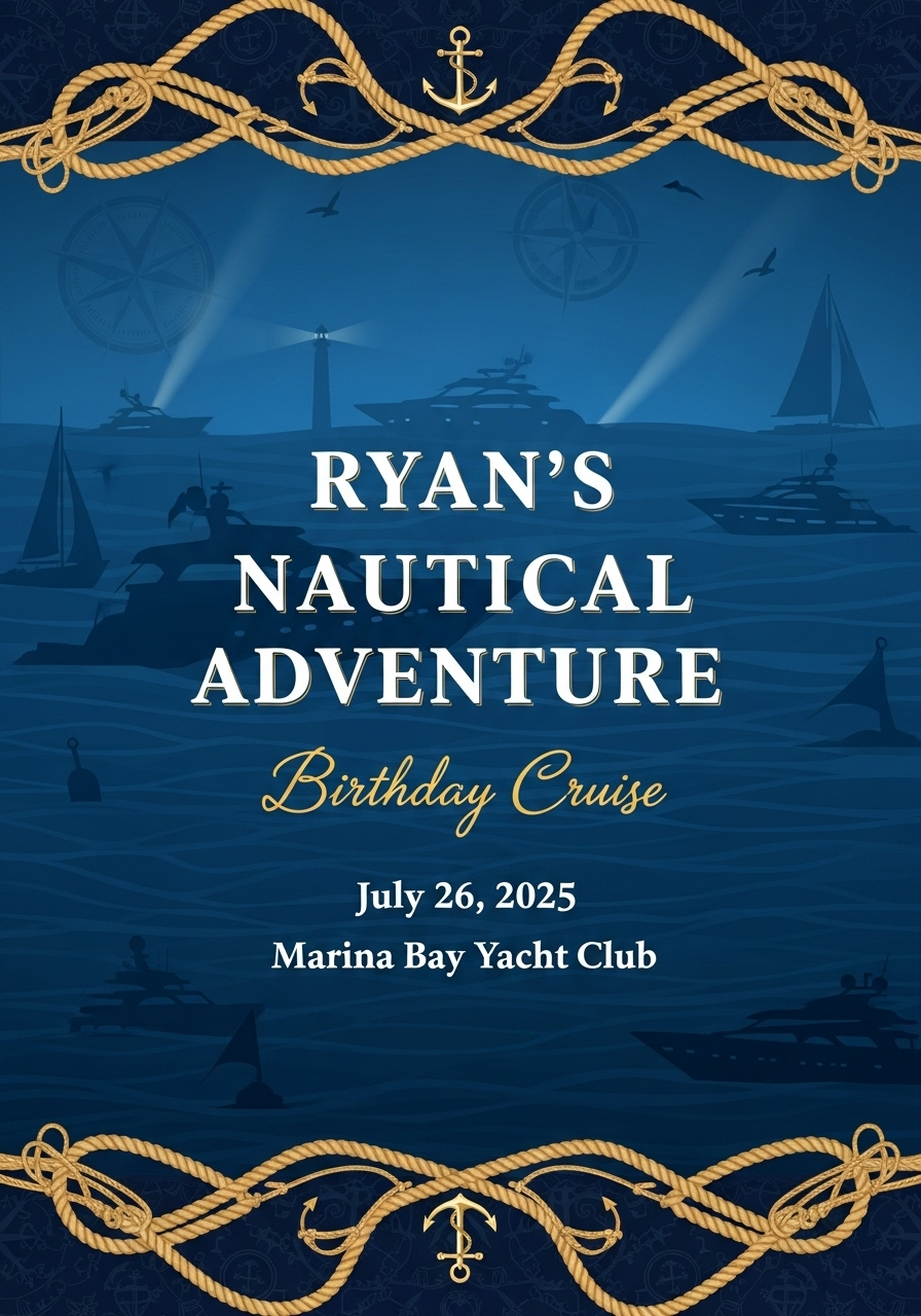 Nautical Adventure Birthday Cruise