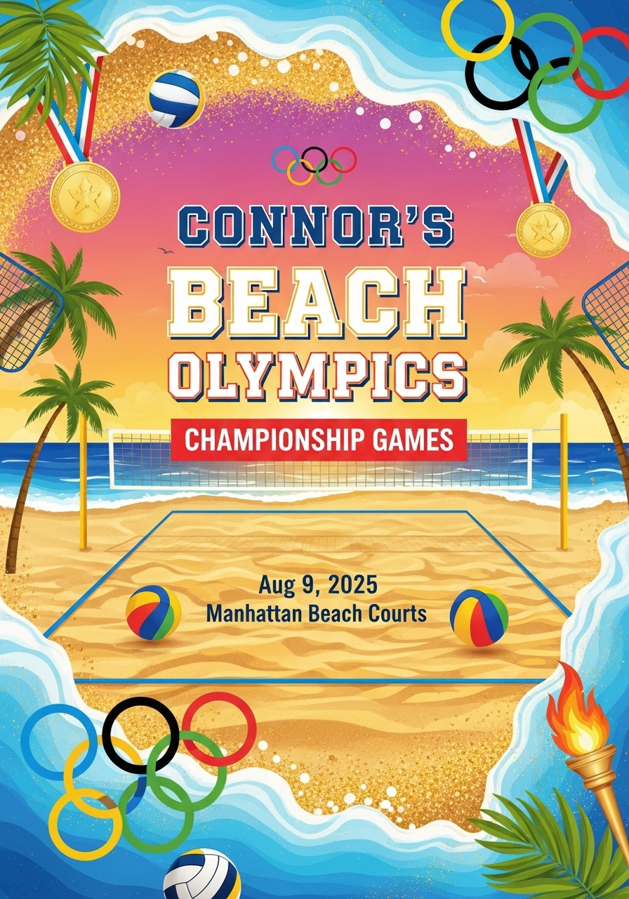 Beach Olympic Games Birthday