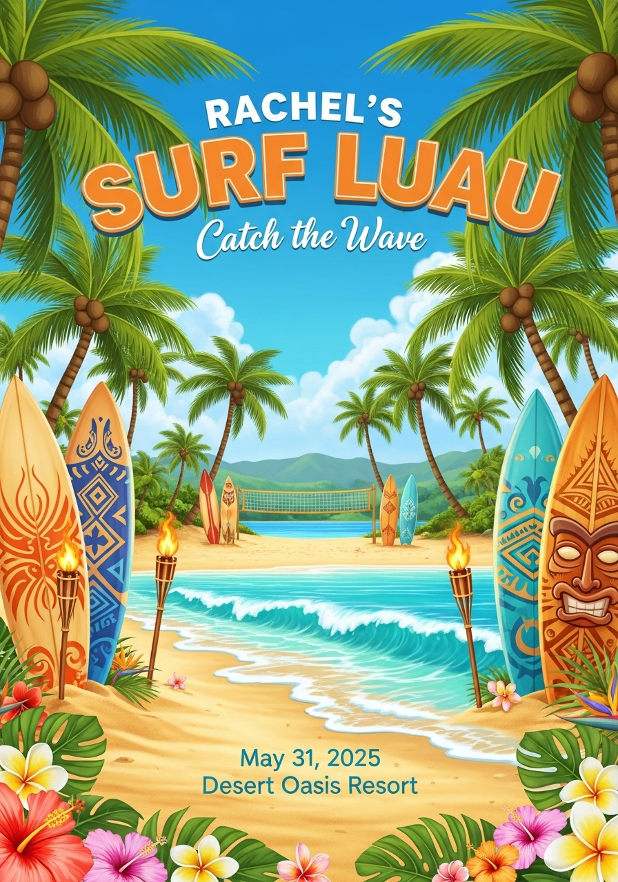 Rachel's Surf and Turf Luau Birthday