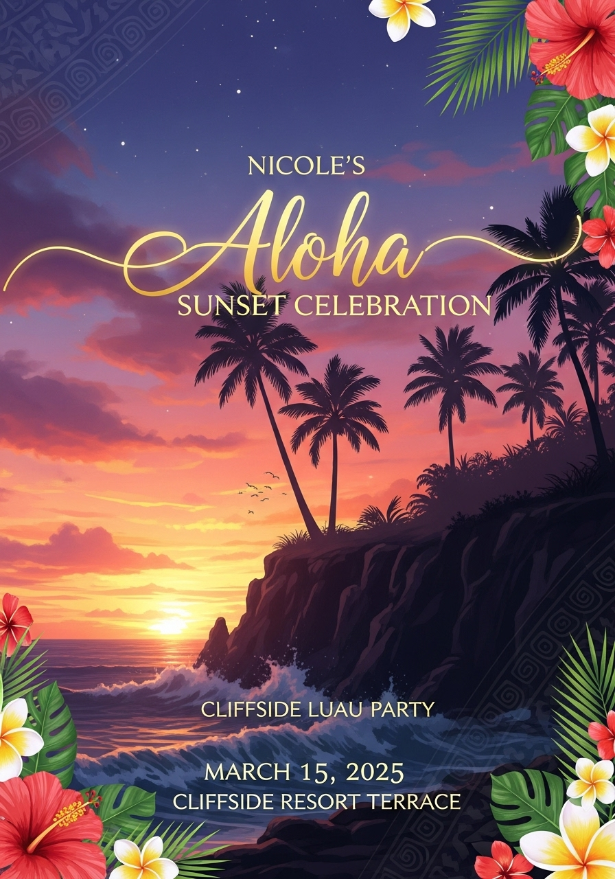 Nicole's Aloha Sunset Birthday Celebration