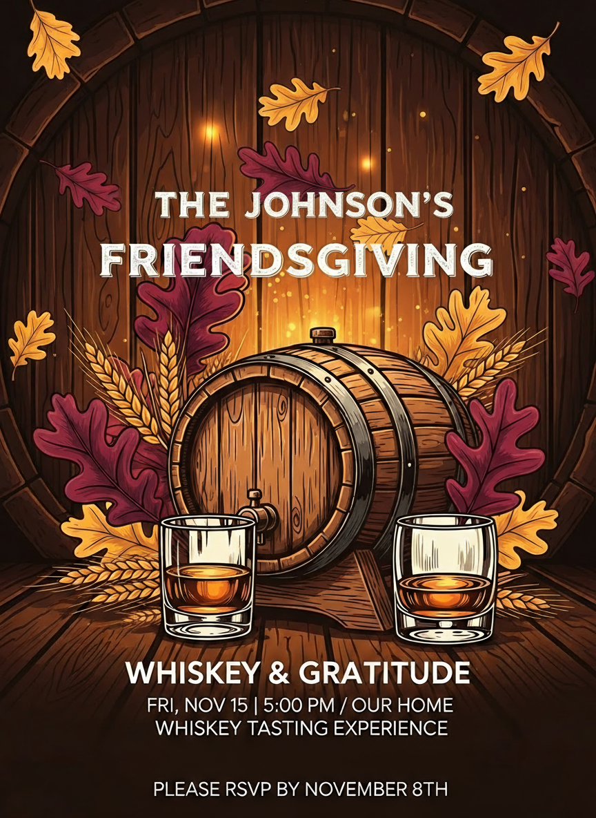 Friendsgiving Whiskey Tasting
