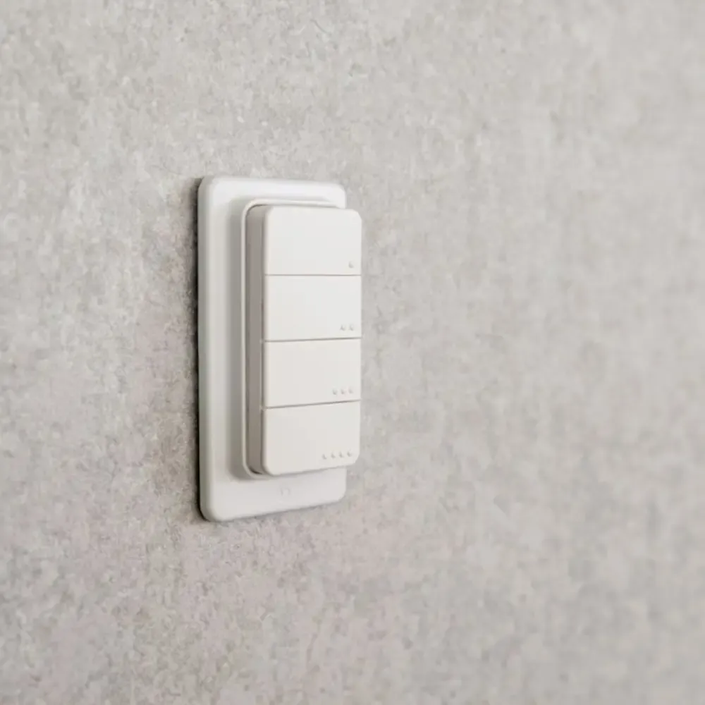 Shelly BLU RC Button 4 négy gombos Bluetooth távirányító, mágneses fali tartóval