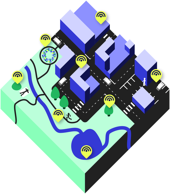 Smart stad-illustration – IoT Jönköpings Län