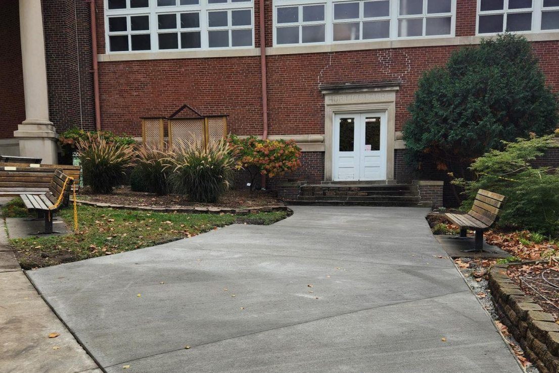 Agriculture Building sidewalk work