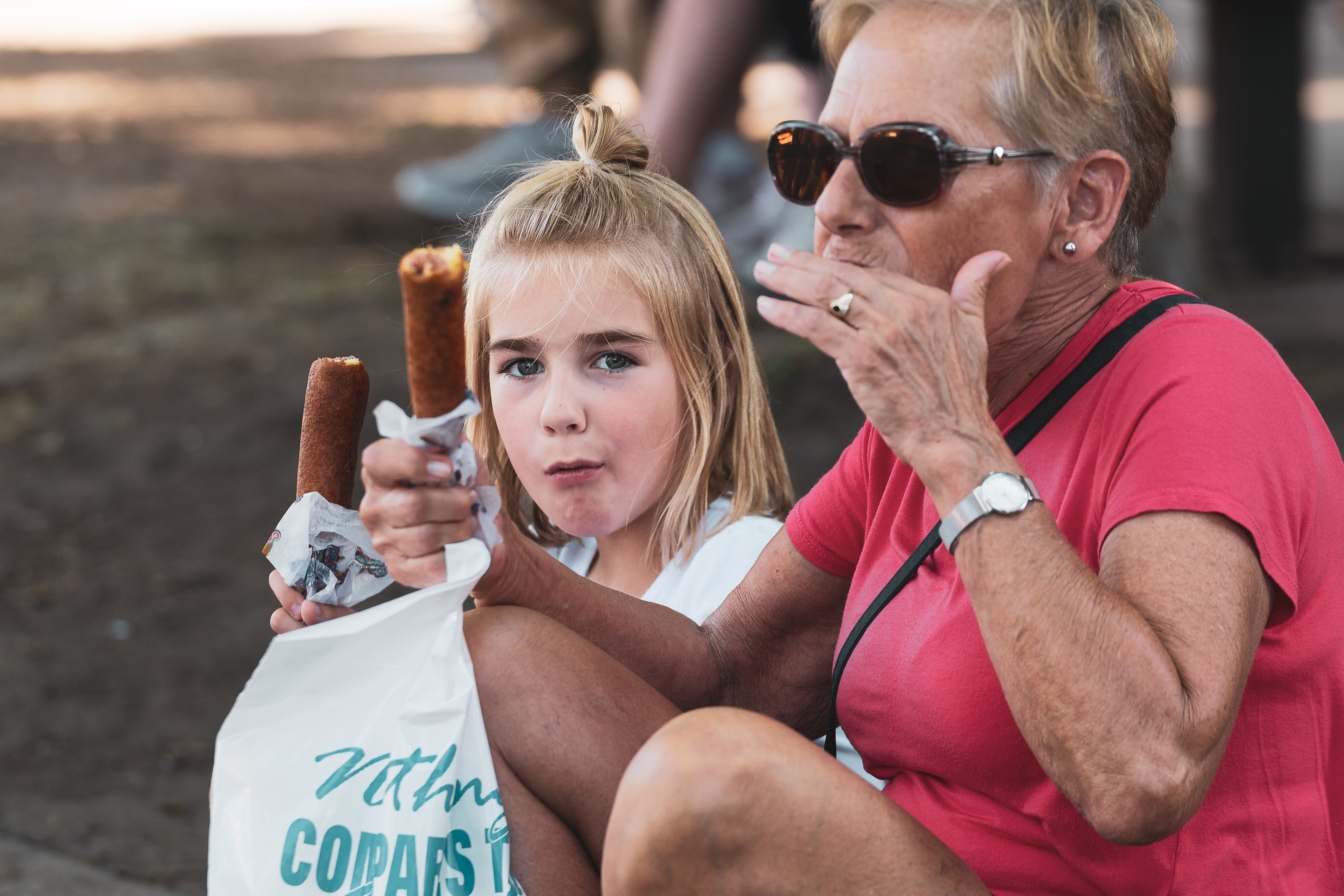 Enjoy a corn dog at the Iowa State Fair