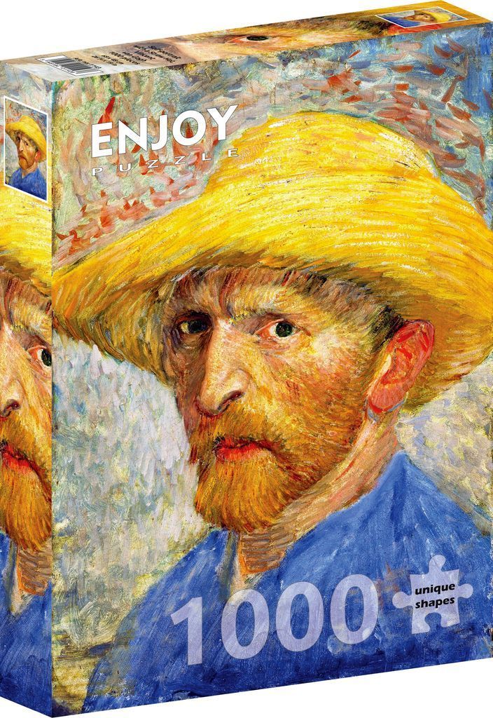 Self-Portrait with a Straw Hat by Vincent van Gogh