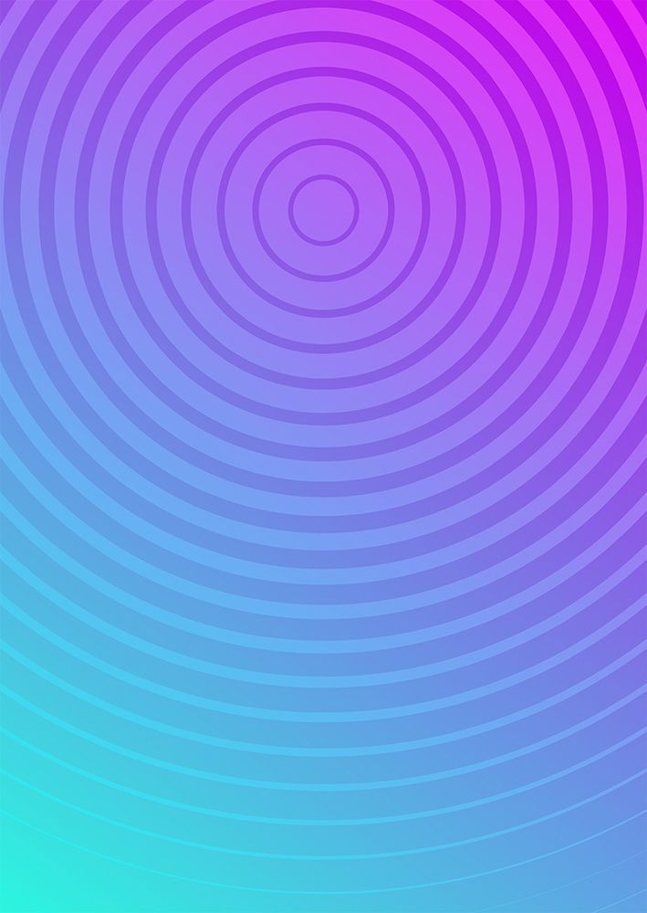 Abstract design of concentric circles over a smooth pink, purple, and blue gradient background.
