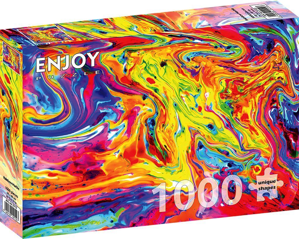 Abstract fluid art painting featuring vibrant, swirling colors of red, yellow, blue, and green.