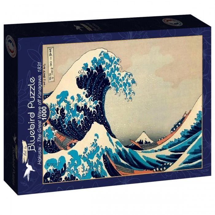 A reproduction of Hokusai's The Great Wave off Kanagawa print.