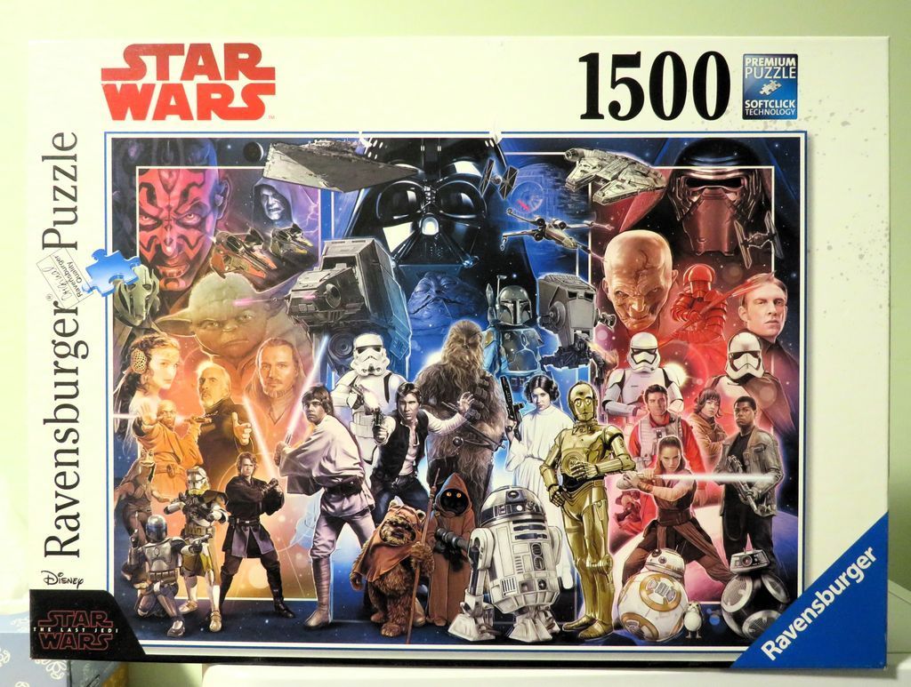 Collage of Star Wars characters and vehicles from various movies.