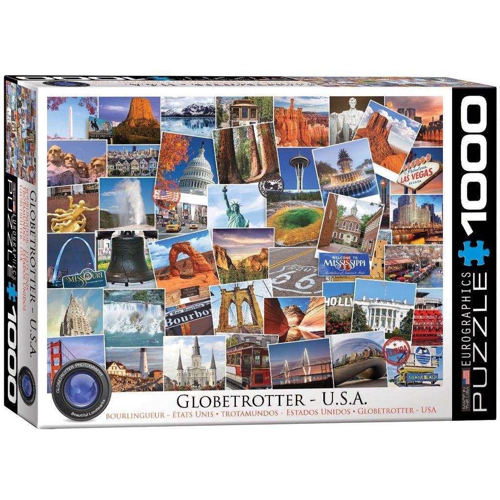 A collage of various iconic American landmarks and tourist destinations.