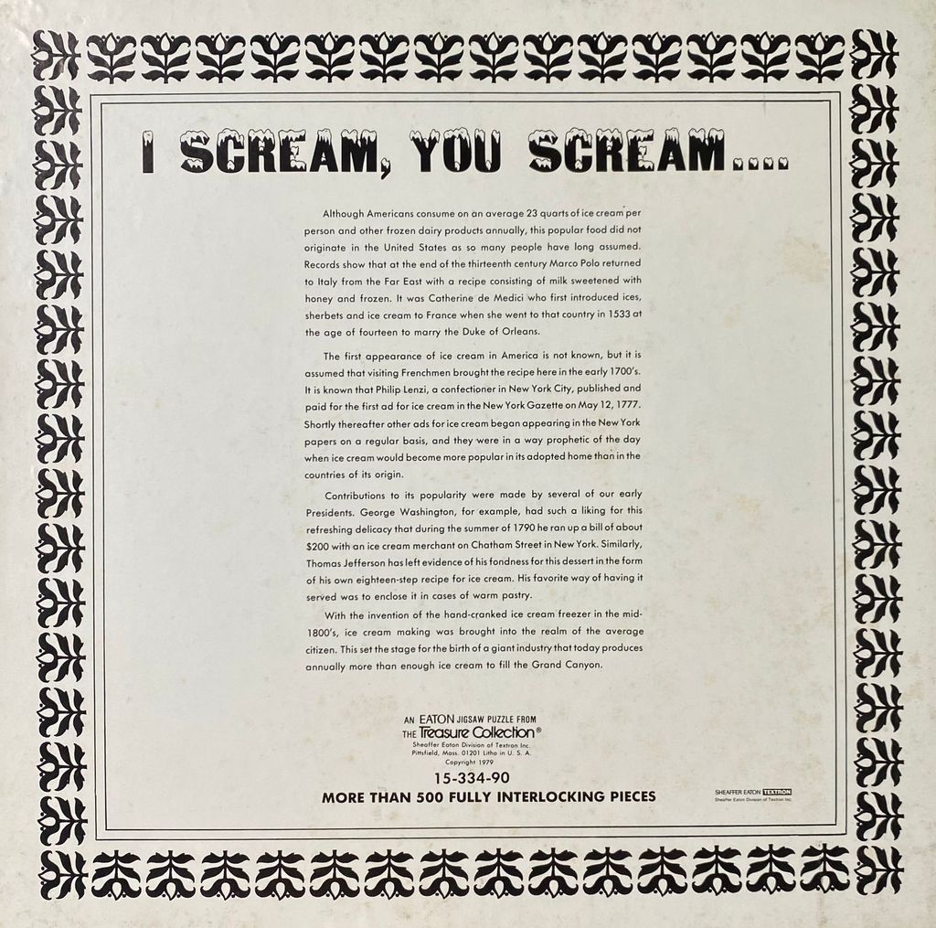 I Scream, You Scream….