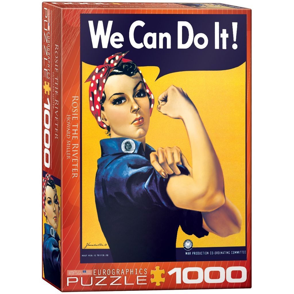Iconic World War II propaganda poster of Rosie the Riveter with the slogan We Can Do It!