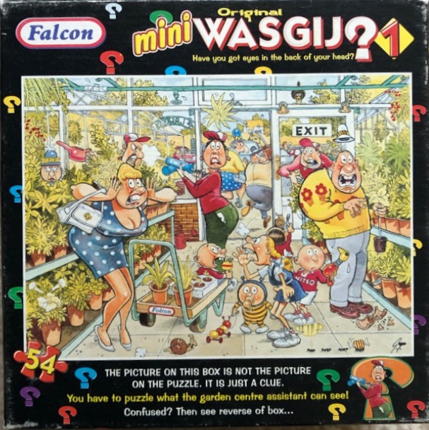Cartoon illustration of chaotic scenes in a greenhouse with startled people and plants.